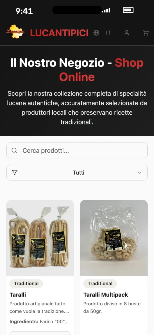 Lucan Tipici — versione mobile