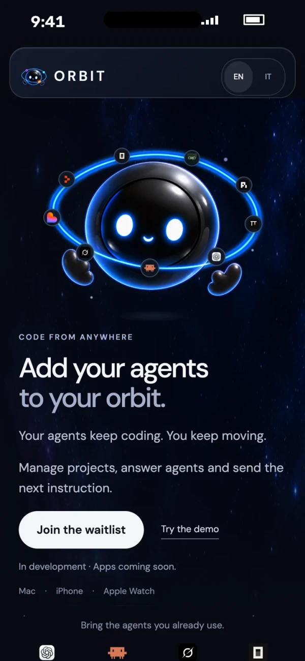 Orbit — versione mobile